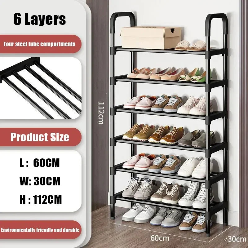 trendy space-saving 5-tier metal shoe rack