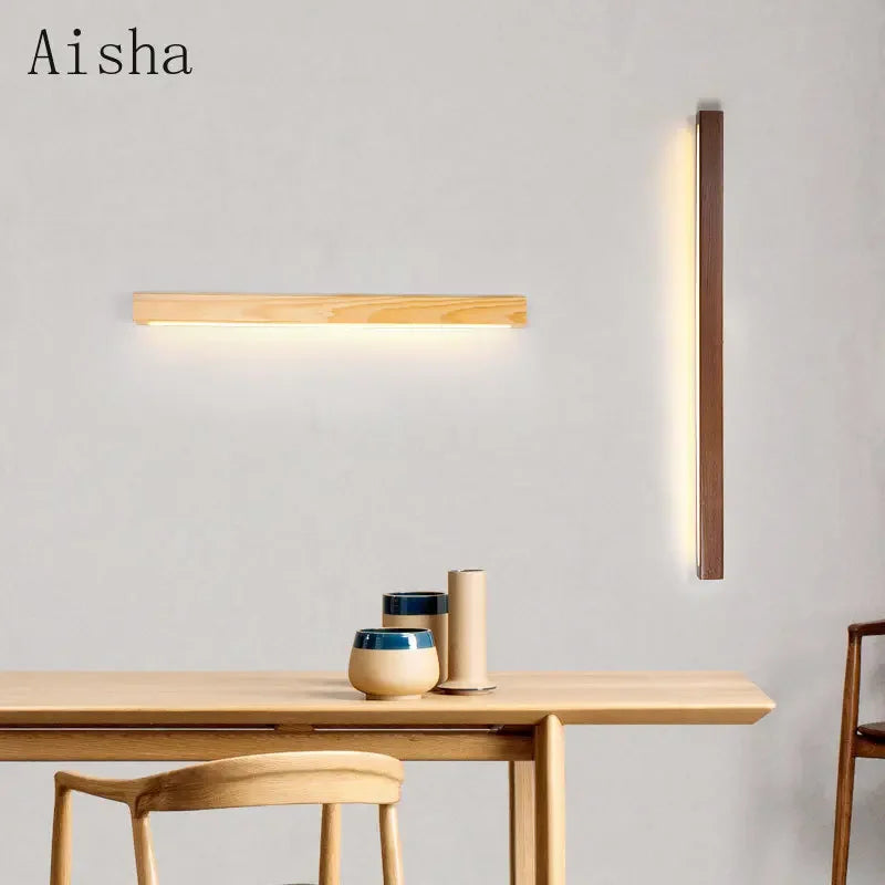 Modern solid wood wall light for elegant interiors