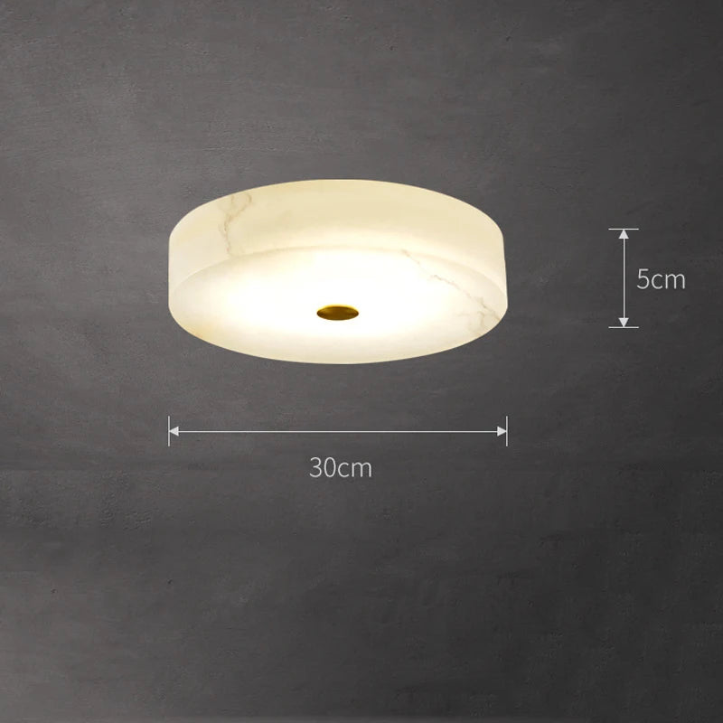 Luxury nordic marble circular ceiling light