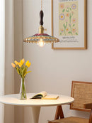Modern brass and glass pendant light for interiors