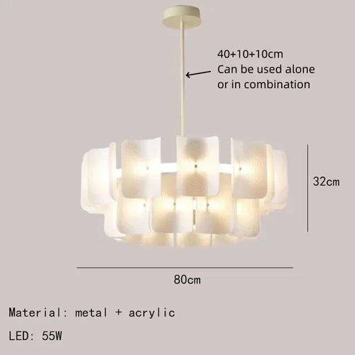 Modern acrylic LED pendant light with nordic style - vue 12 sur 11