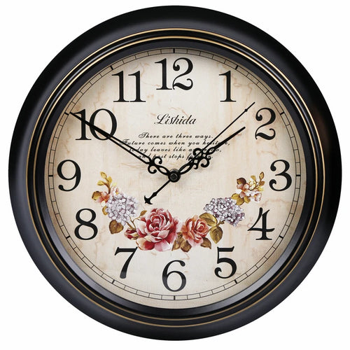 silent vintage wall clock classic metal design - vue 24 sur 26