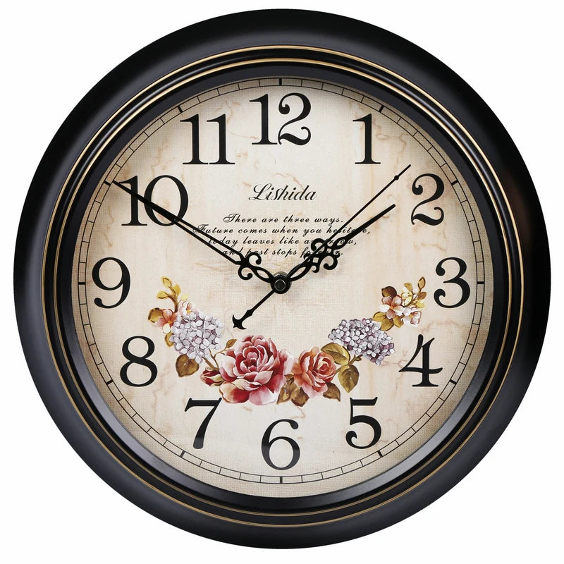 silent vintage wall clock classic metal design - vue 23 sur 26