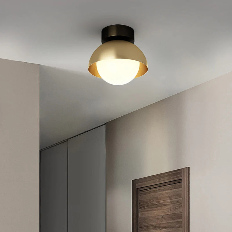 Modern minimalist copper corridor lamp with three colours - vue 3 sur 7