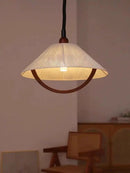 Hemp rope and wood pendant light new style