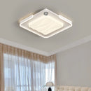 Modern French style LED ceiling light with remote control – warm indoor lighting