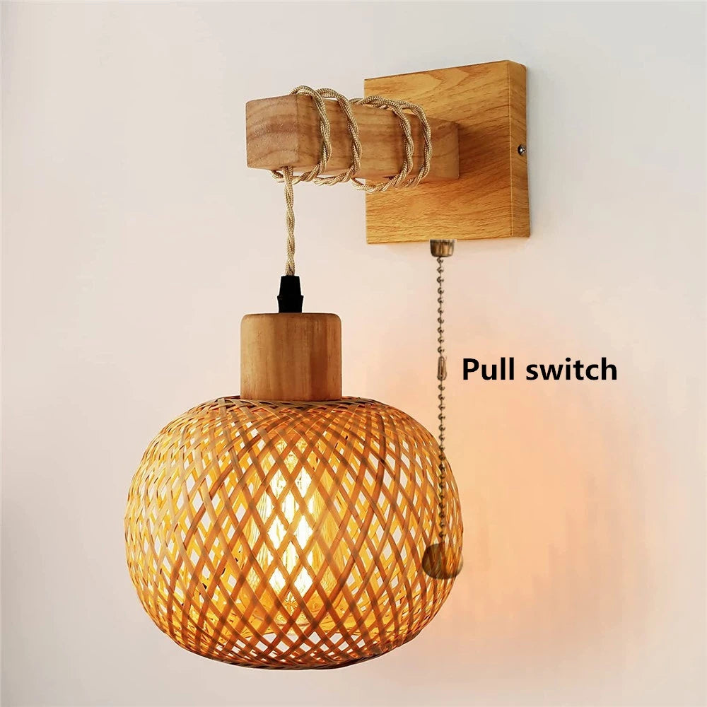 Vintage bedside wall light with switch - vue 7 sur 9