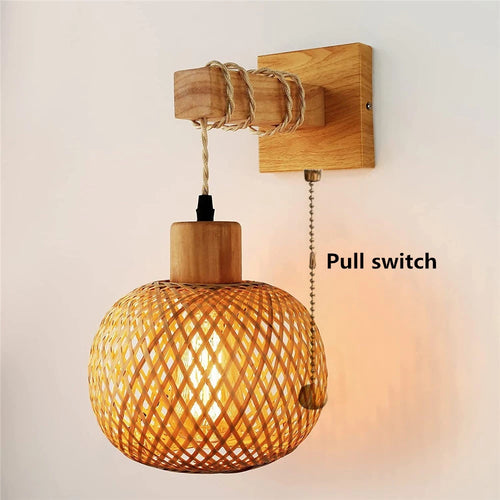 Vintage bedside wall light with switch - vue 8 sur 9