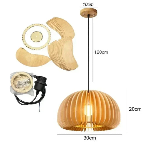 Chinese style hand-woven bamboo chandelier - vue 20 sur 30