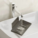wall-mounted aluminum soap dish for storage and organization