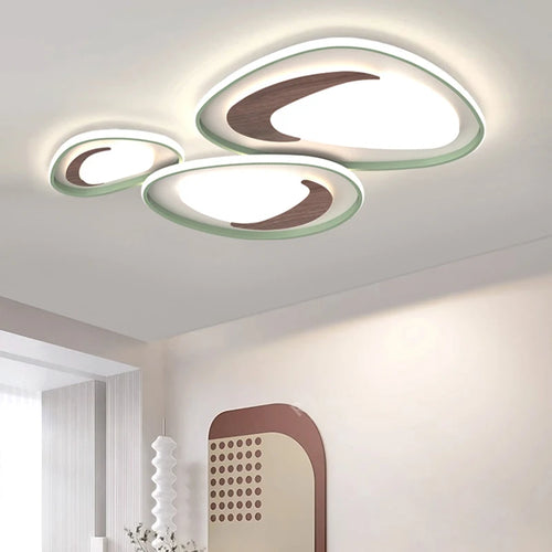Ultra-slim French mango wood ceiling light with full eye protection - vue 3 sur 14