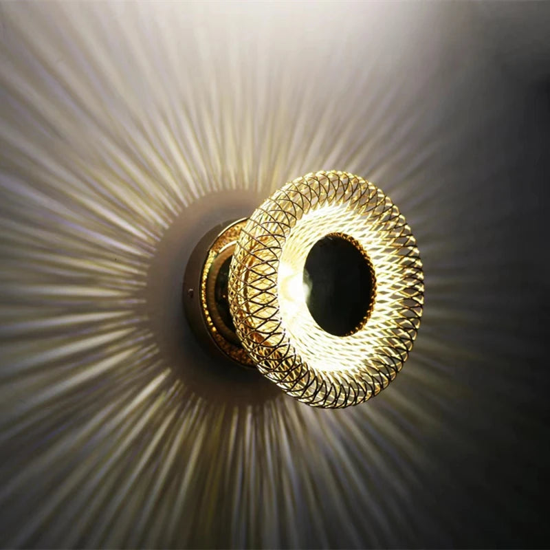 Italian horn design iron LED wall light for interior decoration
