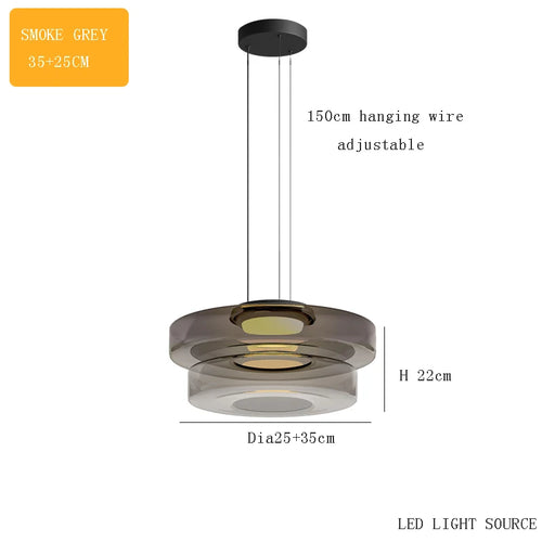 Levels series glass pendant light for modern decor - vue 17 sur 24
