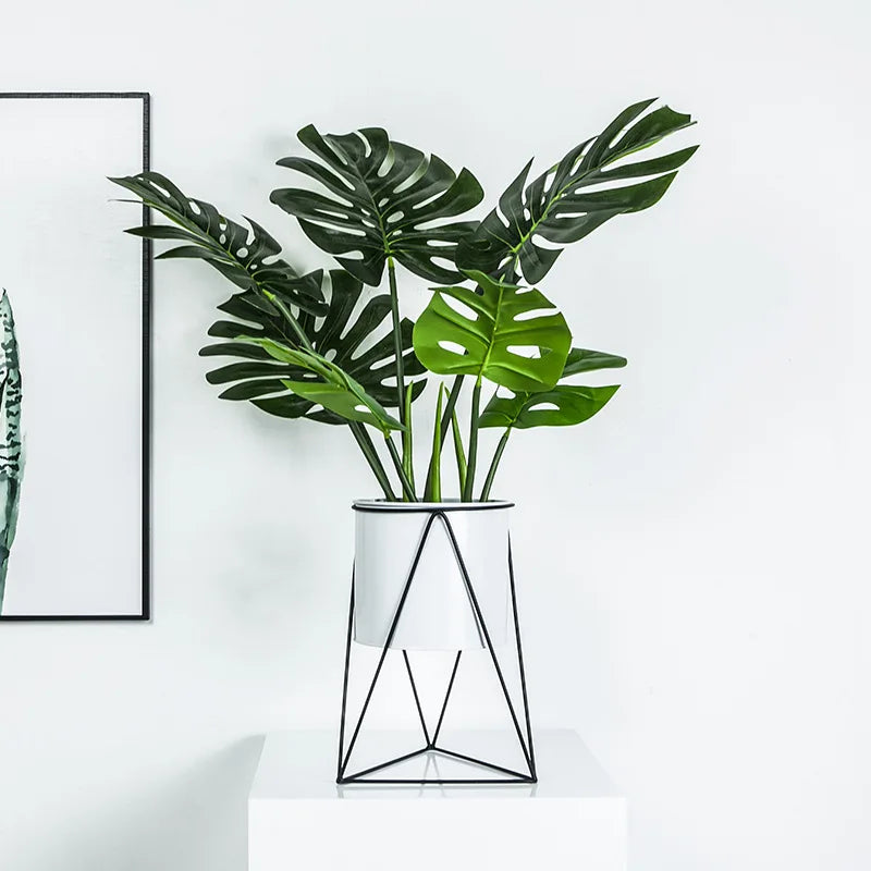 Nordic design metal flower pot for succulents - vue 4 sur 8