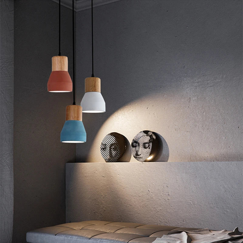 Macaron cement pendant vintage lights for restaurant