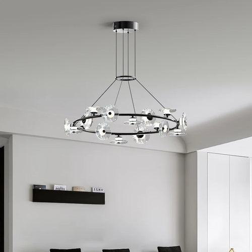 Modern minimalist glass pendant light with creative LED lighting - vue 5 sur 12