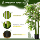 Bamboo flower pot with artificial reeds for indoor decoration