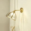 Elegant brass and glass wall light modern design with switch
