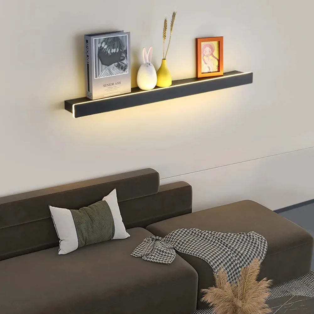 Bedside shelf wall lamp LED strip indoor wall lamp living room corridor background wall hanging decorative lighting