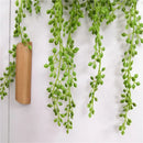Decorative artificial succulent plants in rattan for hanging garden