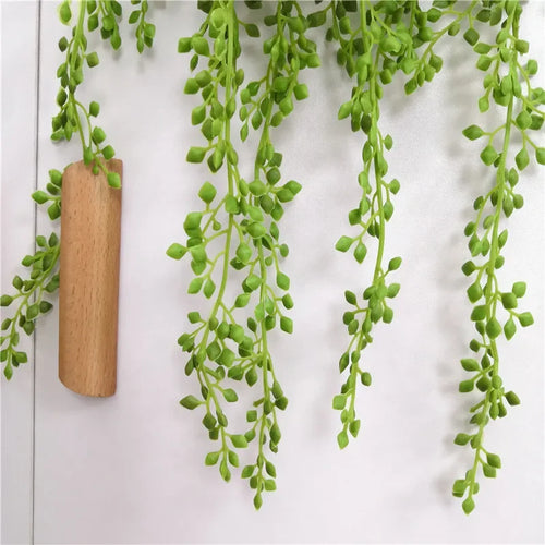 Decorative artificial succulent plants in rattan for hanging garden - vue 7 sur 8
