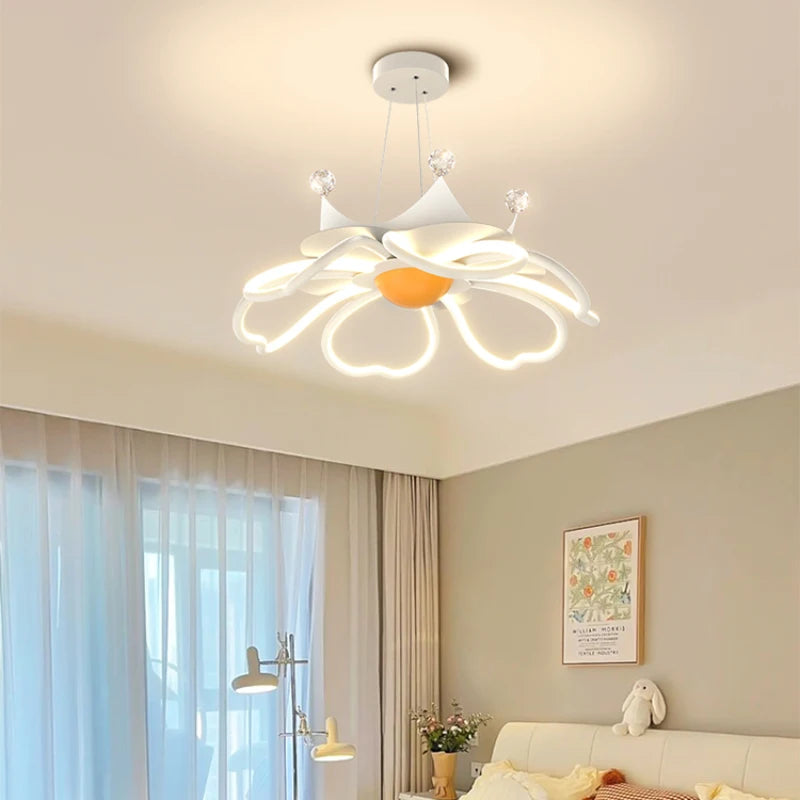 Modern flower-shaped ceiling light for romantic decor - vue 4 sur 14