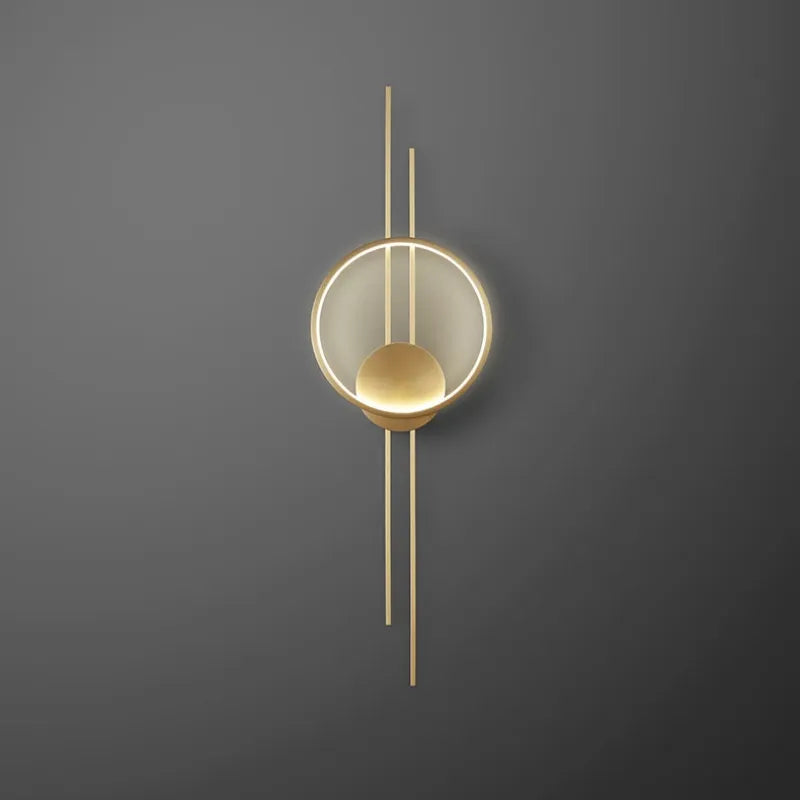 Copper LED wall light with adjustable temperature ambience