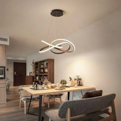 Modern LED pendant chandelier for home decoration - vue 3 sur 20