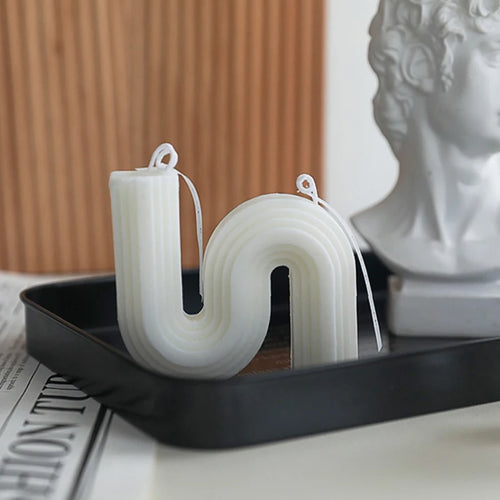 geometric u-shaped scented candles for home decor - vue 20 sur 27