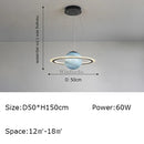 Creative earth moon football pendant light original design