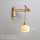 Elegant extendable copper wall light for multiple spaces