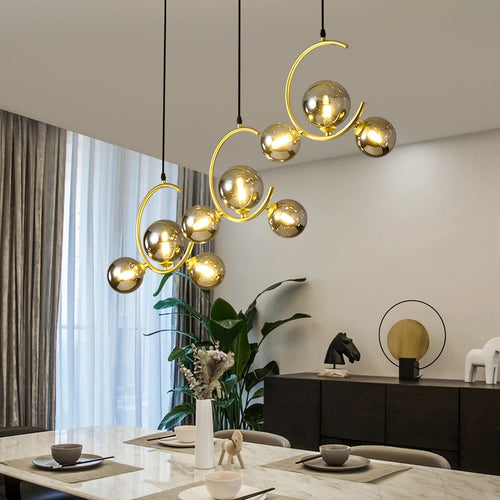 Nordic glass ball decorative and creative lamp - vue 5 sur 16