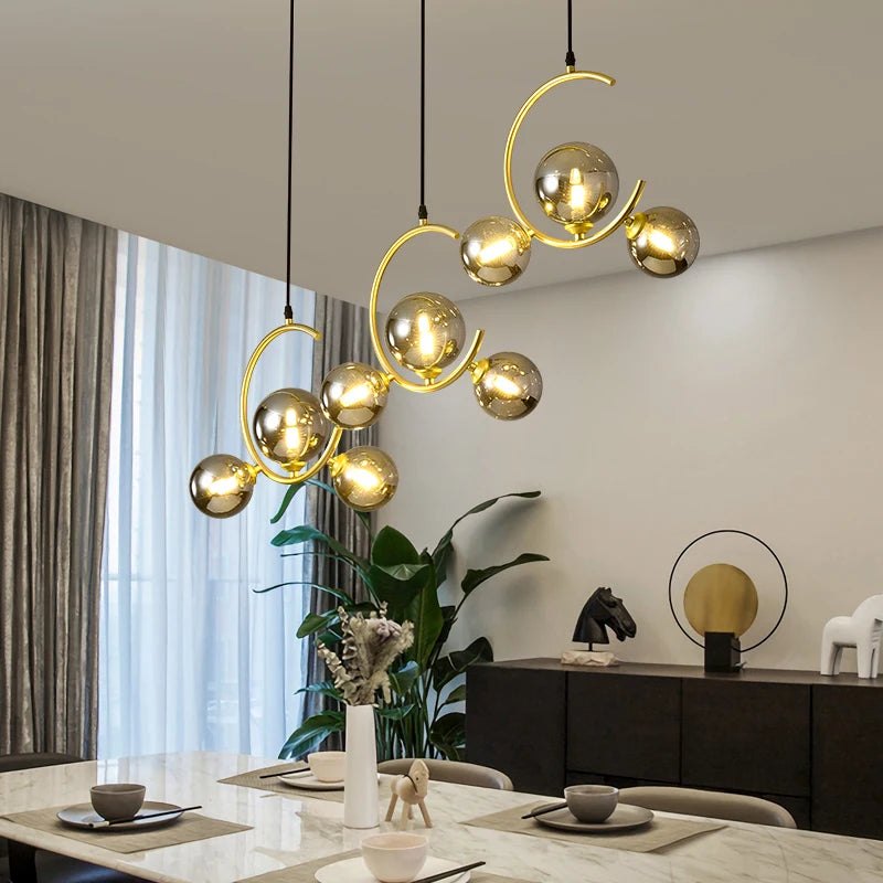 Nordic glass ball decorative and creative lamp - vue 4 sur 16