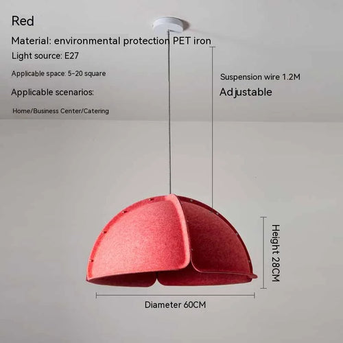 Nordic fabric circular art chandelier for interior designer - vue 2 sur 8