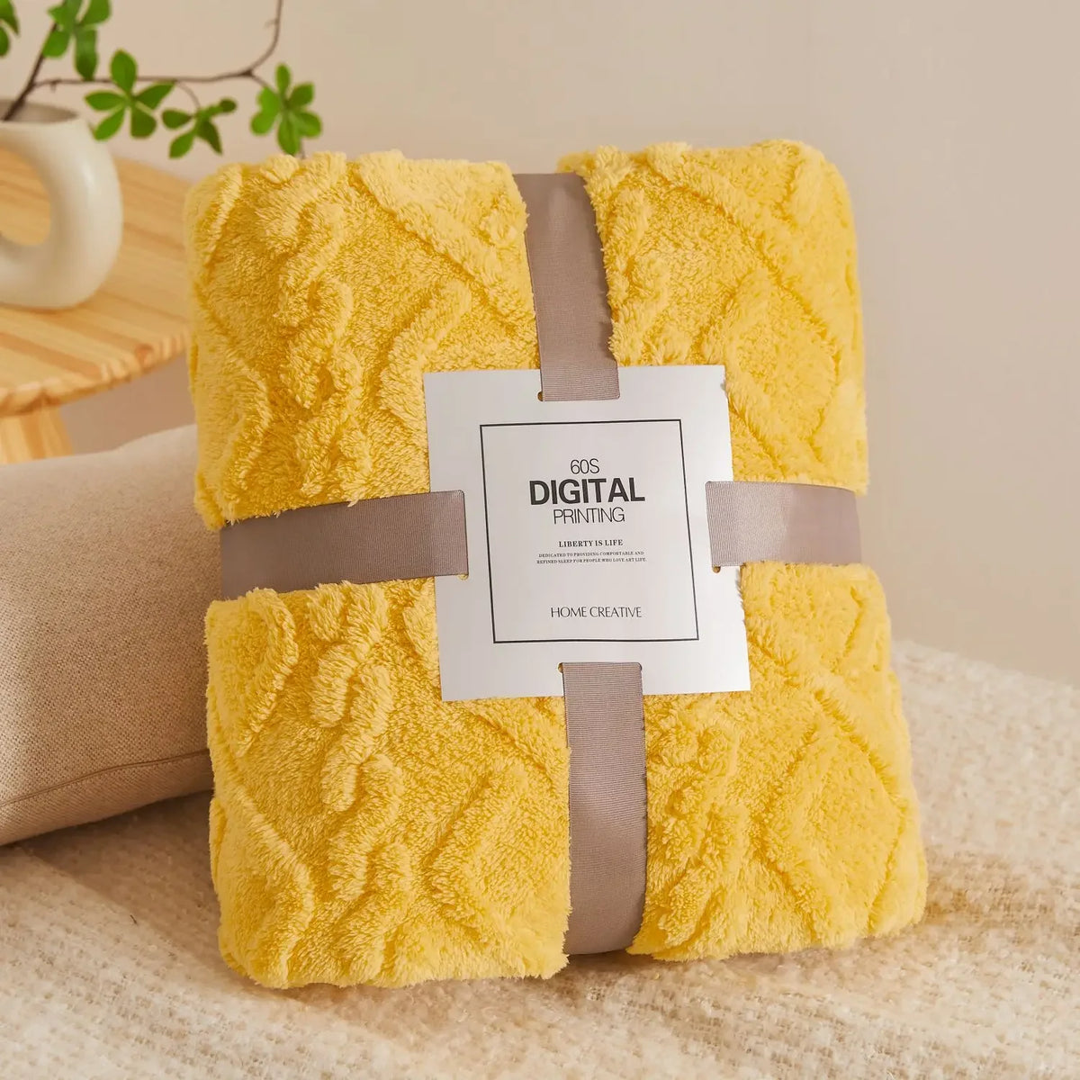 Soft and warm plain polar fleece flannel throw