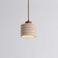 Retro natural stone LED pendant light for indoor decoration