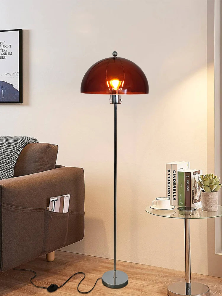 Retro LED floor lamp in acrylic with colourful nordic lampshade - vue 5 sur 22