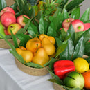 Set of realistic artificial tropical plastic plants for decoration