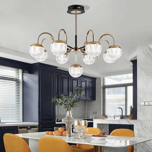 Modern wrought iron chandelier for interior decoration - vue 2 sur 9