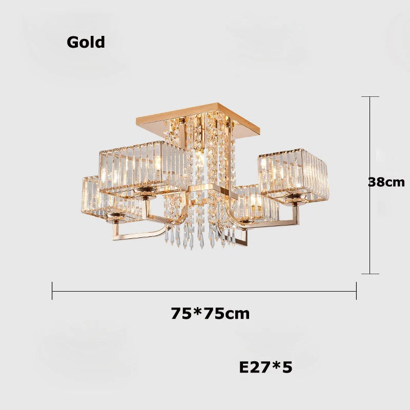Dimmable crystal chandelier for elegant lighting