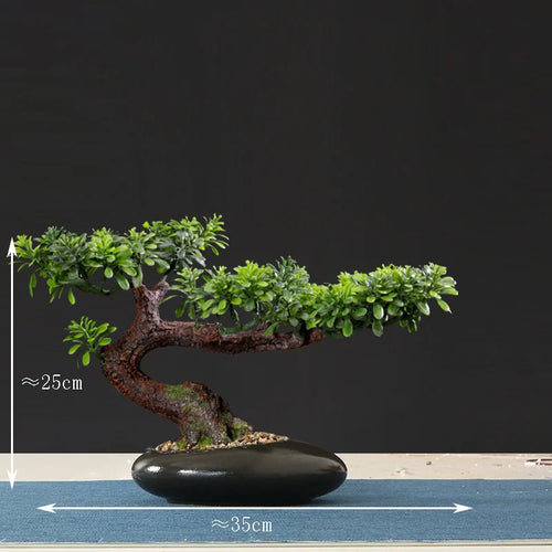 Artificial bonsai tree for indoor decoration and landscaping - vue 13 sur 36