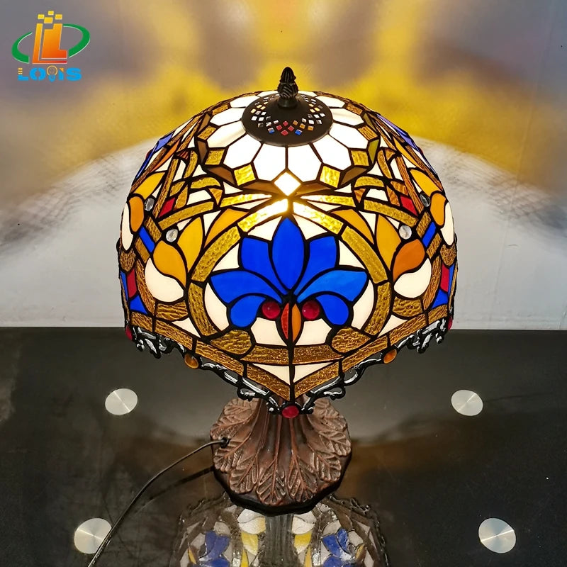 Tiffany style table lamp for nostalgic decor and gifts