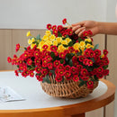 Artificial silk rose flowers for weddings and decoration