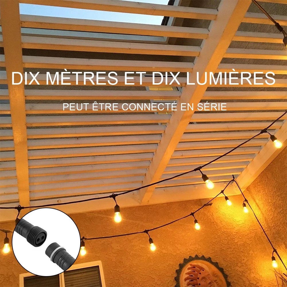 Connectable waterproof LED string lights for garden and events - vue 4 sur 8