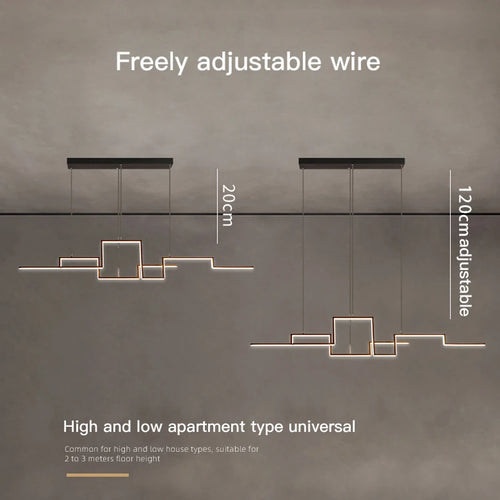 Modern artistic LED pendant light for interiors - vue 6 sur 9