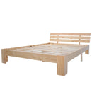 EU STOCK Wooden bed Double bed, headboard, slatted grid -200 x 140cm solid wood FSC Solid wood double bed