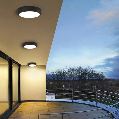 Waterproof LED ceiling light with motion sensor for outdoor use - vue 7 sur 6
