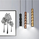 Dimmable cylindrical LED pendant light for interior decoration