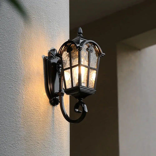 Vintage aluminium LED wall light for garden and outdoor - vue 5 sur 8