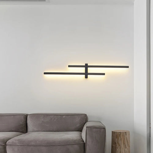 Minimalist art deco LED wall light for interiors - vue 6 sur 16